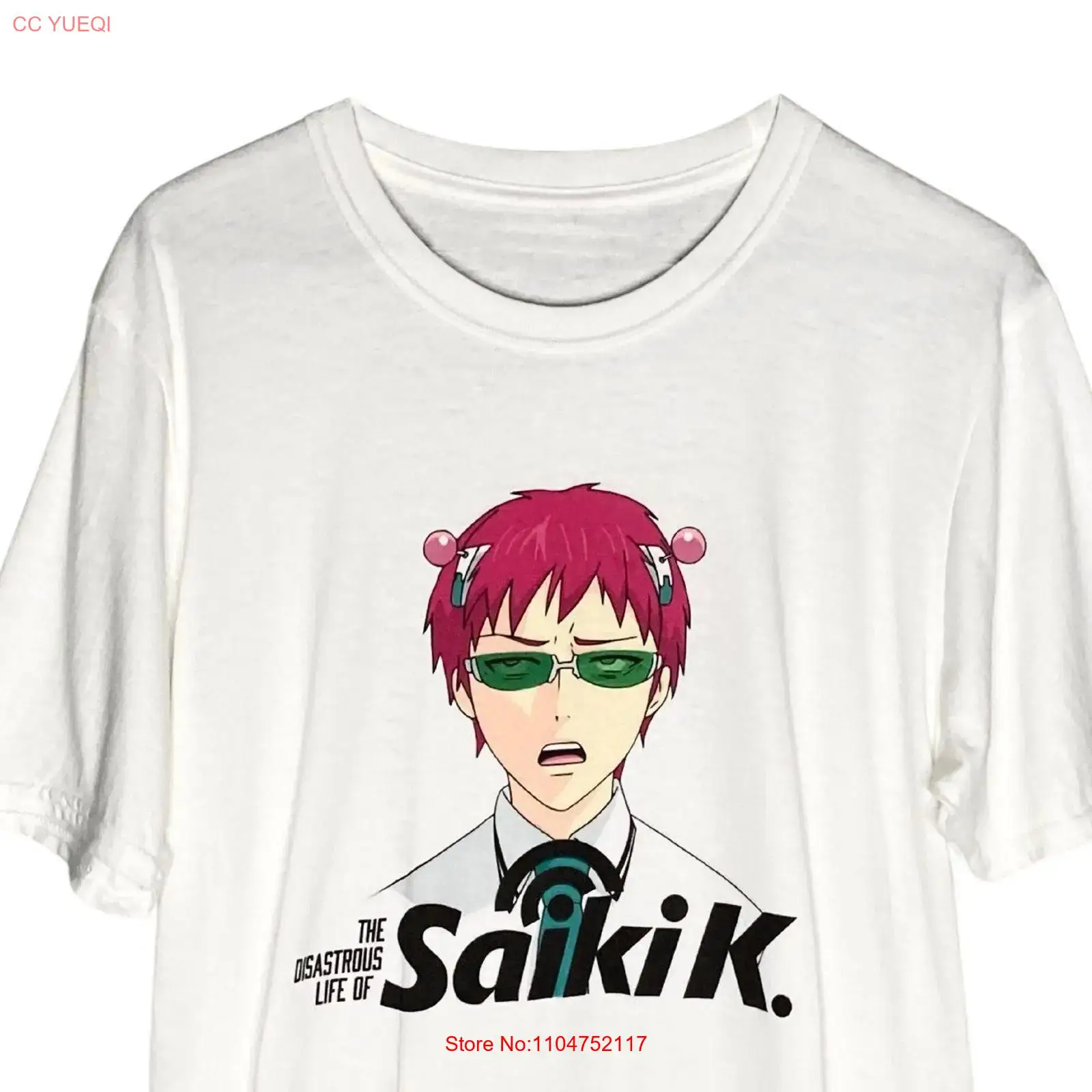 Face Wash Mens - Футболка SAIKI K с принтом Kusuo