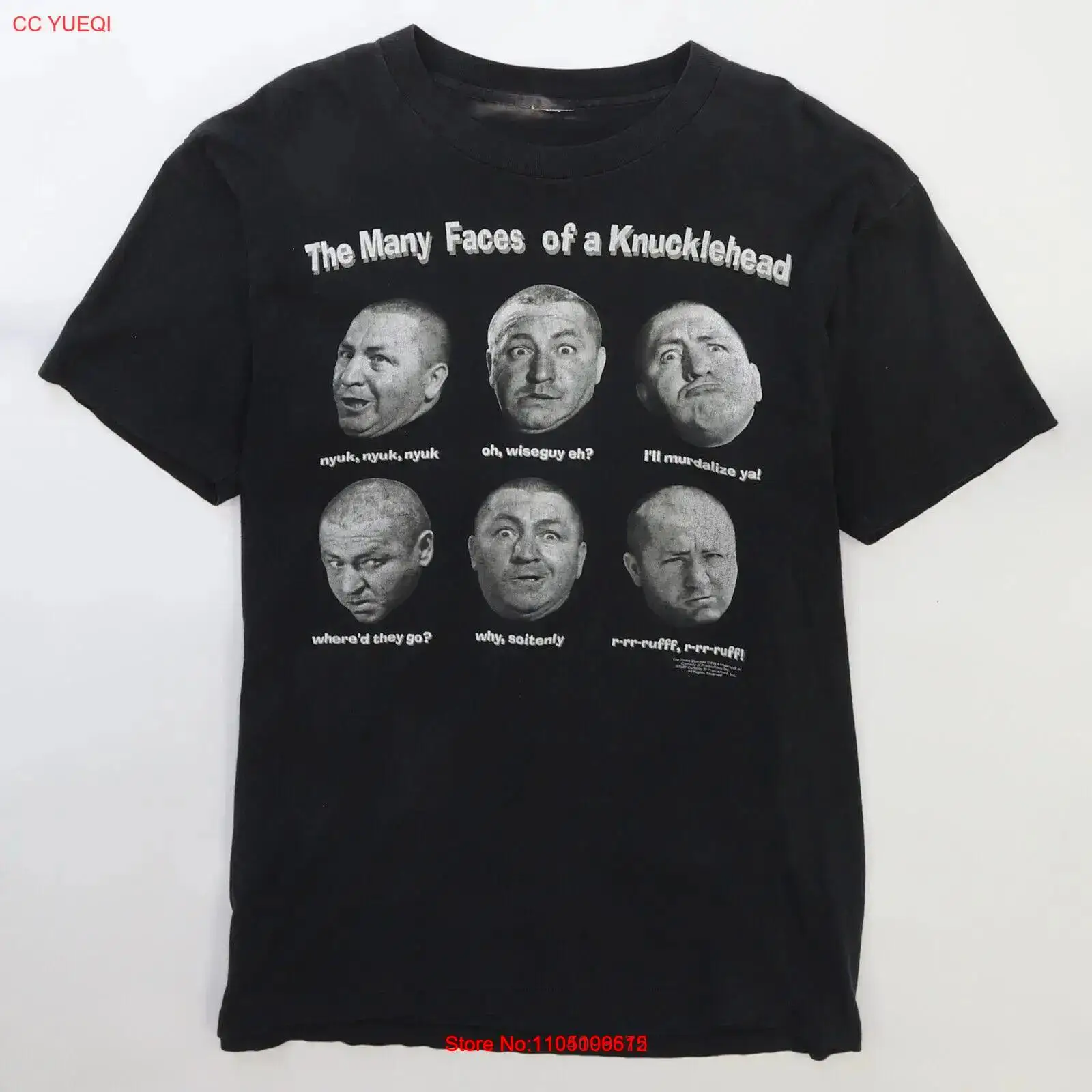 Face Wash Mens - Винтажная футболка Three Stooges Many Faces