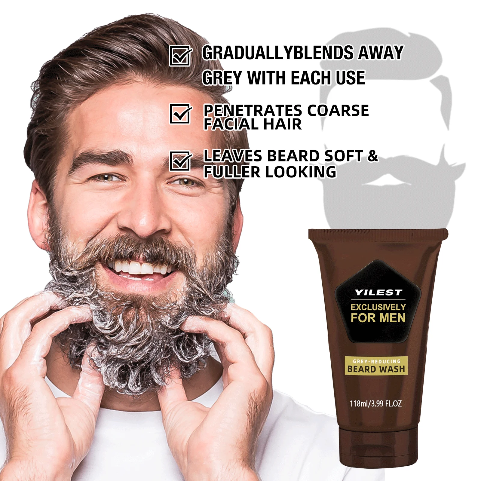 1-3 шт. мужская борода, черная – обзор и цена Face Wash Mens